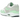 Nike Air Max 1 Vapor Green sneakers i en vinklet visning med hvid overdel, lysegrønne detaljer og synlig Air-enhed i sålen.