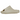 Yeezy Slide Bone sneakers i sideprofil, udført i et minimalistisk, beige formstøbt EVA-skumdesign med en rillet sål og åben tå