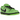 Nike SB Dunk Low The Powerpuff Girls Buttercup sneakers i sideprofil med grøn satin-overdel, sort swoosh og matchende mørk gummisål