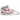 Nike Air Tech Challenge II Racer Pink sneakers set fra siden med hvid læderoverdel, pink detaljer, sort swoosh og hvid mellemsål med synlig Air unit