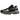 New Balance 9060 Black Grey GS sneakers i en profil visning med sort ruskind, grå mesh paneler, tykke snørebånd og en massiv sculptet hvid mellemsål