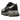 New Balance 9060 Black Grey GS sneakers vist i profil med en sort mesh-overdel, grå ruskindspaneler og en robust hvid mellemsål med detaljer.