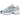New Balance 740 Ice Blue sneakers sideprofil i en lys isblå farve med mesh-paneler, sølvdetaljer og en chunky hvid mellemsål