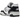 New Balance 550 White Black Rain Cloud sneakers i profil. Hvid læderoverdel med sorte detaljer, grå ruskindspaneler og en hvid sål.