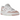New Balance 550 White Pink Sea Salt sneakers set fra siden med hvid læderoverdel, lyserøde detaljer og den klassiske profil