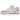 New Balance 550 White Pink Sea Salt sneakers i sideprofil, med en hvid læderoverdel, lyserøde accenter, klassisk 550-logo og en hvid sål.