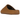 Yeezy Slide Ochre sneakers i en vinklet profilvisning, fremstillet af et slidstærkt, formstøbt skum i en karakteristisk jordnær okergul farve.