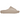 Adidas Yeezy Slide Pure sneakers i en afslappet angled view med det karakteristiske støbte EVA-skumdesign i en lys beige nuance og rillet sål