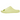 Adidas Yeezy Slide Glow Green sneakers vinkelvisning i neonfarvet EVA-skum med bred rem og profileret ydersål for optimal komfort.