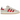 Adidas Campus 00s Crystal White Better Scarlet sneakers i sideprofil med hvid læderoverdel, røde striber og tykke hvide snørebånd på en gummisål