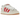 Adidas Campus 00s Crystal White Better Scarlet sneakers set fra siden med hvid ruskindsoverdel, røde striber og tykke snørebånd