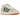Adidas Campus 00s Crystal White Dark Green sneakers i sideprofil med hvid læderoverdel, mørkegrønne striber og en tyk beige ydersål.