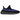 adidas Yeezy Boost 350 V2 Dazzling Blue sneakers i sideprofil med sort Primeknit-overdel, markant blå stribe og synlig hvid mellemsål med boost-teknologi