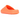 Adidas Yeezy Slide Enflame Orange sneakers set fra siden i en markant klar orange farve med den karakteristiske riflede EVA-skumsål