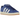 Adidas Campus 00s Lucid Blue sneakers sideprofil med dybblå ruskindsoverdel, hvide klassiske 3-striber og tykke hvide snørebånd
