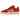 Adidas Campus 00s Better Scarlet Clear Pink sneakers i vinkelret visning med rød ruskind overdel, hvide læderstriber og chunky snørebånd