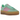 Adidas Gazelle Bold Pulse Mint Pink sneakers i en skrå vinkel med mintgrøn overdel, lyserøde detaljer og en markant plateau-sål.
