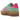 Adidas Gazelle Bold Pulse Mint Pink sneakers i en vinklet visning med mintgrøn ruskindsoverdel, pink hælkappe og karakteristisk gummisål