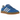 Adidas Gazelle Indoor Blue Bird Gum sneakers set fra siden med blå ruskindsoverdel, hvide læderstriber og en klassisk brun gummisål
