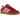 Adidas Gazelle Indoor Scarlet Cloud White sneakers i sideprofil med klassisk rød ruskindsoverdel, hvide læderstriber og transparent sål.