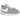 Nike Cortez Textile Flat Silver White sneakers i vinklet profil med sølvfarvet tekstiloverdel, hvid læderdetaljer og klassisk hvid mellemsål.
