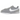 Nike Cortez Textile Flat Silver White sneakers i vinklet profil med tekstiloverdel i sølv, hvide snørebånd og karakteristisk gummisål med mønster.