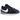 Nike Cortez TXT Midnight Navy sneakers i en flot vinklet profilvisning med mørkeblå tekstiloverdel, hvid læder-swoosh og klassisk hvid mellemsål