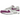 Nike Air Max 1 87 Bold Berry sneakers i sideprofil med hvide læderoverlejringer, lyserøde accenter og synlig Air-dæmpning i den hvide mellemsål