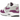 Nike Air Max 1 87 Bold Berry sneakers set fra siden med hvid overdel, bordeaux ruskindsdetaljer og synlig Air-stødabsorbering i sålen