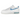 Nike Air Force 1 Low Evo White University Blue sneakers i sideprofil med hvid læderoverdel, blåt swoosh-logo og tyk hvid mellemsål med detaljer.