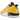 Jordan Spizike Low Lightning sneakers i en vinkel med gul læderoverdel, sorte detaljer, hvid mellemsål og klassisk snøring