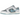 Nike Dunk Low Retro Photon Dust Denim Turquoise sneakers set fra siden med grå overlays, turkis swoosh og hvid mellemsål i slidstærkt læder.