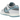 Nike Dunk Low Retro Photon Dust Denim Turquoise sneakers set fra siden med lyseblå overdel, hvid sål og klassisk hvidt swoosh-logo.