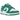 Nike Dunk Low White Malachite sneakers set fra siden med hvid læderbase, grønne Swoosh-detaljer og en matchende hvid og grøn ydersål i lav profil
