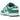 Nike Dunk Low White Malachite sneakers set fra siden med hvid læderoverdel, grønne overlays, grønt Swoosh og klassisk gummisål