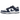Nike Dunk Low White Midnight Navy sneakers i sideprofil med klassiske marineblå detaljer, hvid læderoverdel og hvid mellemsål med gummiydersål.