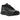 Nike Air Max Dn8 Black Metallic Dark Grey sneakers i en vinklet profilvisning med sorte teksturdetaljer, mørk sål og synlig Air-dæmpning i hælen.