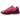 Nike Air Max Dn8 Laser Fuchsia Black sneakers set fra siden med levende lyserød overdel, sort sål og detaljeret Air-enhed i hælen