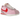 Nike Cortez TXT Medium Soft Pink Sail sneakers i sideprofil, med blød pink overdel i tekstil, hvid Swoosh og matchende lys sål.