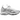Nike Air Max Sunder SE White Metallic Silver sneakers i vinklet profil med hvid lynlåsdetalje og skinnende metalliske sølvpaneler på siden