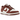 Nike Dunk Low Next Nature Red Sepia sneakers i vinklet profil med læderdetaljer i varme røde og sepia nuancer samt hvid sål