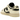 Nike Dunk Low Next Nature Coconut Milk Black sneakers i en vinklet visning med cremehvid læderoverdel, sorte overlays og klassisk hvid mellemsål