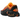 Nike Air Max Dn Laser Orange Comet Red sneakers i en dynamisk vinklet profilvisning med fremtrædende Air-enheder og stærk farvegraduering.