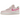 Nike Air Force 1 '07 LX Pearl Pink Paw Print sneakers set fra siden med rosa læderoverdel, paw print detaljer og hvid gummisål