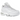 Nike Air Max 95 OG Big Bubble Triple White sneakers i profil, fremviser ikonisk bølget design i hvidt læder med synlig Air-dæmpning i sålen.