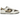Nike Dunk Low Ironstone Sesame sneakers i en vinklet visning, der viser overdel i gråtonet ruskind, beige læderdetaljer og en brun ydersål.