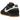 Nike Dunk Low SE Black Grey Gum sneakers i sideprofil med sort læderoverdel, grå detaljer, hvid mellemsål og brun gummisål for et klassisk look