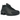 Nike Shox R4 Black Bright Crimson sneakers i vinklet profil med sort læderoverdel, ikoniske Shox-søljer og livlige røde detaljer ved hælen