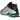 Nike Shox R4 Metallic Silver Green Shock sneakers set fra siden med skinnende sølvoverdel og markante neongrønne støddæmpere i hælen