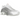 Nike Shox R4 White Bright Crimson Metallic Silver sneakers i sideprofil med sølvdetaljer, hvid overdel og karakteristiske røde støddæmpere